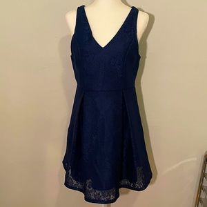 Navy Lace Cocktail Dress